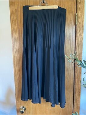 Max Studio Black Pleated Skirt — Flowing Silhouette